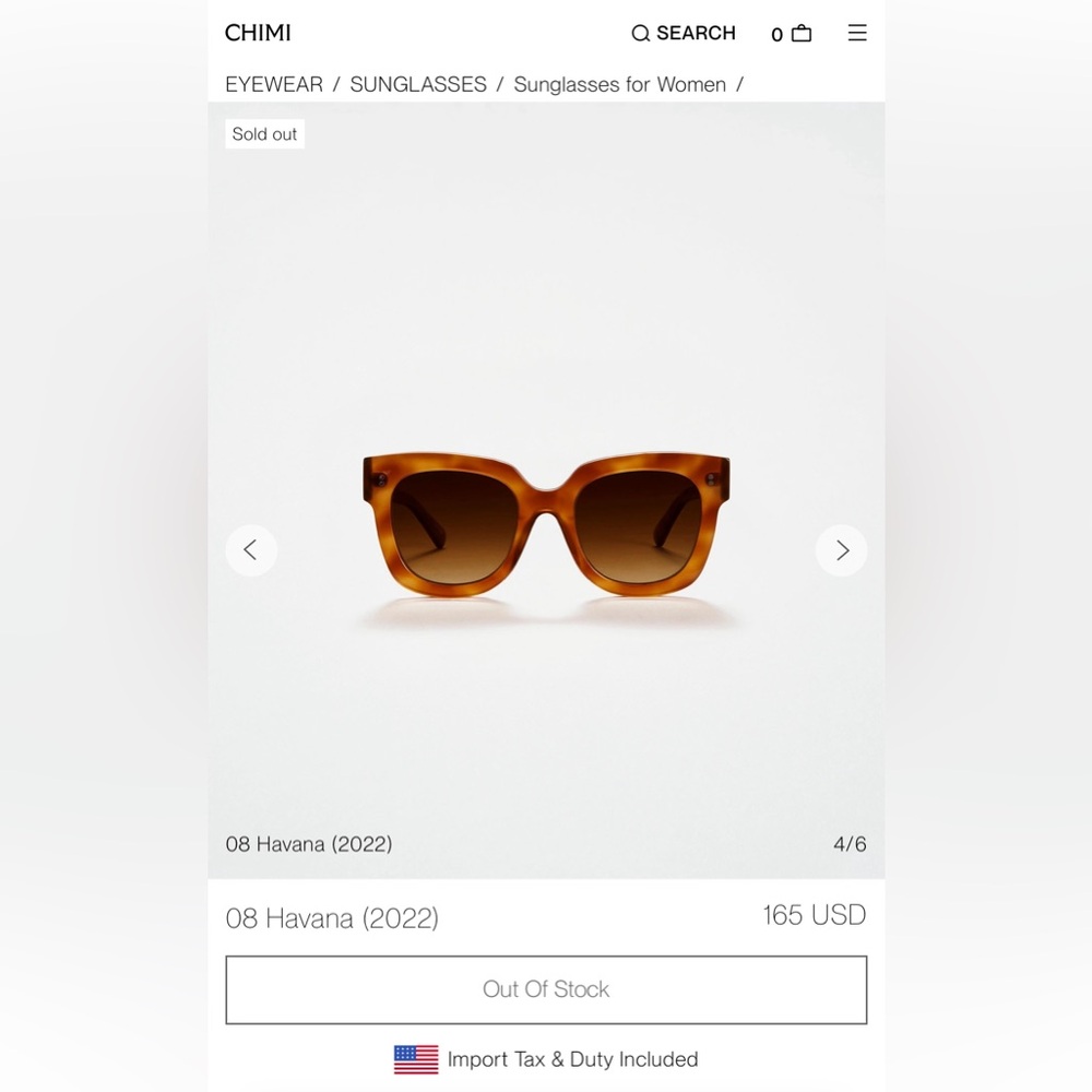 CHIMI 08 HAVANA sunglasses, NEW